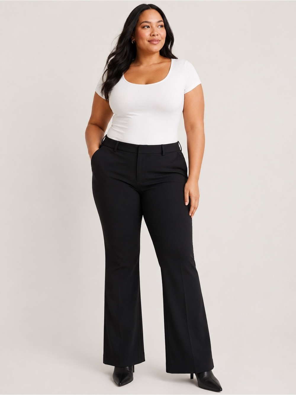 Abercrombie & Fitch Black Flare Bootcut Pants | Size 34 Short